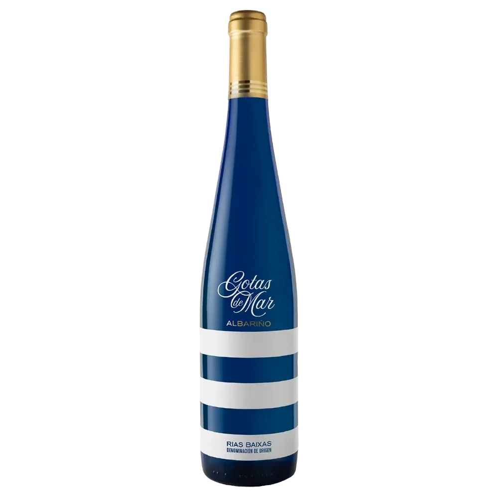 V06: Botella de vino blanco Gotas de Mar Albariño de 750ml.
