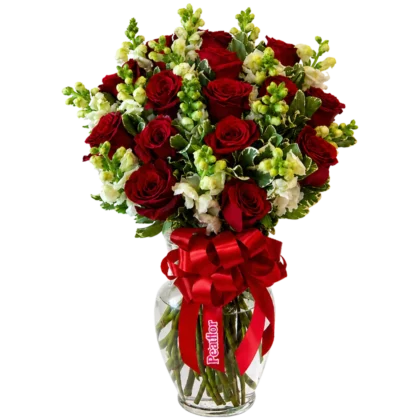 AR01 - Arreglo de Agua Rosas Rosas y Follaje