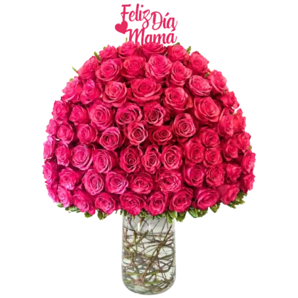 AR07 - Arreglo de Agua 60 Rosas en Espuma Floral