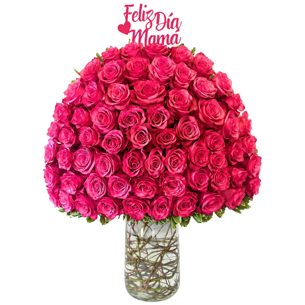 AR07 - Arreglo de Agua 60 Rosas en Espuma Floral