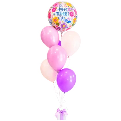 CO4 - Set de Globos Pastel con Globo Metálico Circular