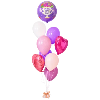 CO5 - Set de Globos Pastel con Globo Metálico Corazón y Circular