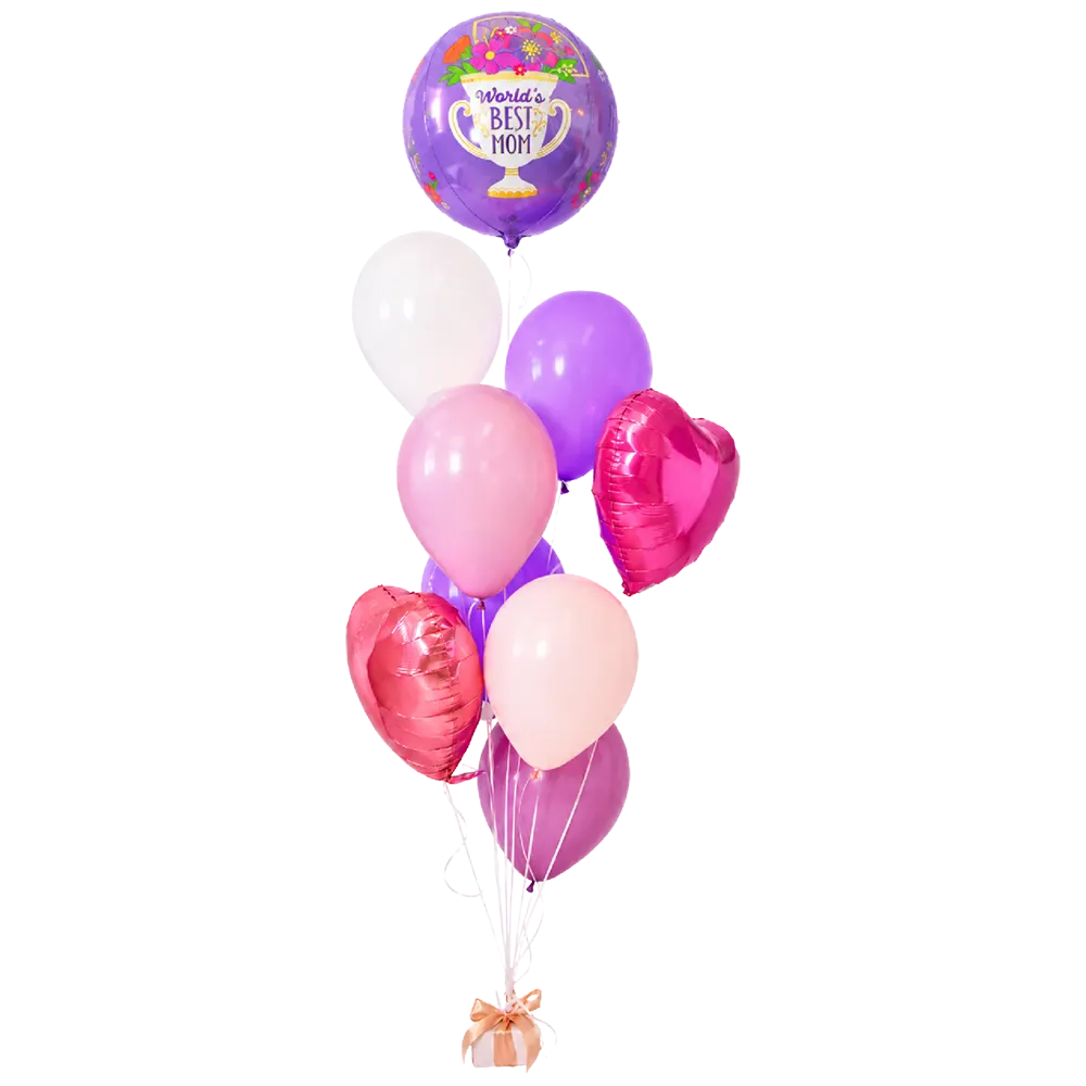 CO5 - Set de Globos Pastel con Globo Metálico Corazón y Circular