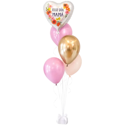 CO6 - Set de Globos Pastel con Globo Metálico Corazón