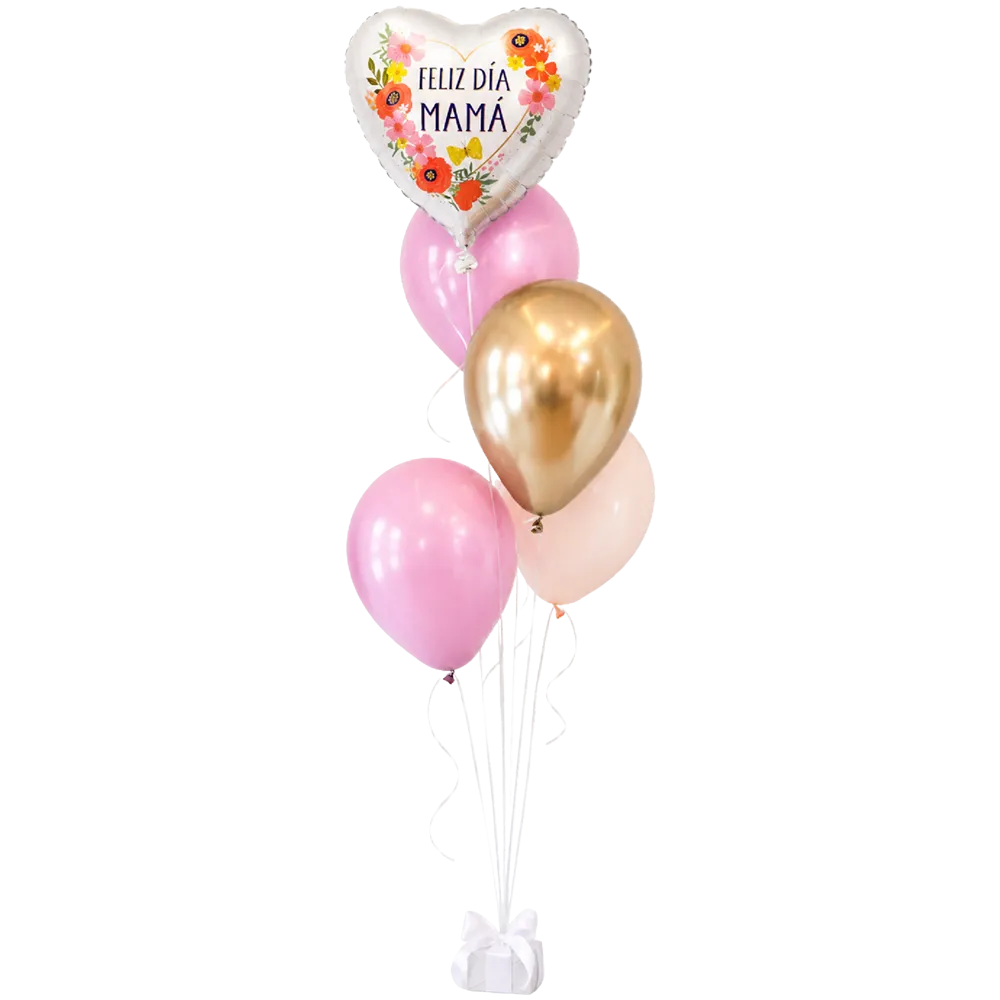 CO6 - Set de Globos Pastel con Globo Metálico Corazón