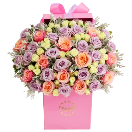 FB15 - Flower Box Rosas y Mini Rosas