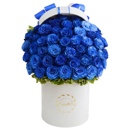 FB16 - Flower Box 50 Rosas Azules