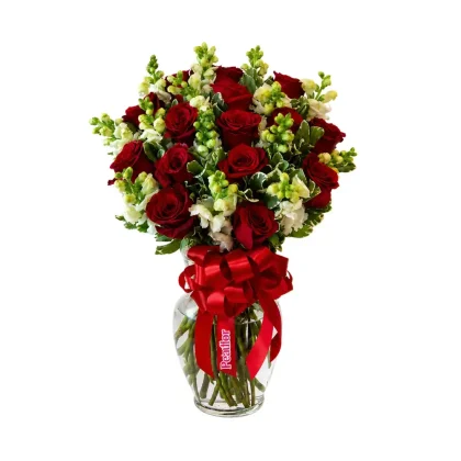 AR01 - Arreglo floral en base de cristal