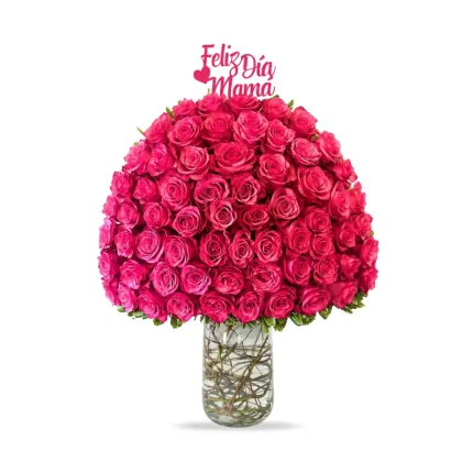 AR04 - Arreglo en base de cristal con rosas