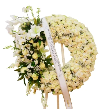 CF17 - Corona de flores con forma circular