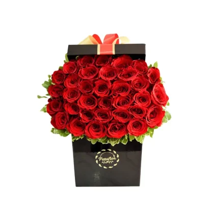FB03 - Flower box negra de diseño premium
