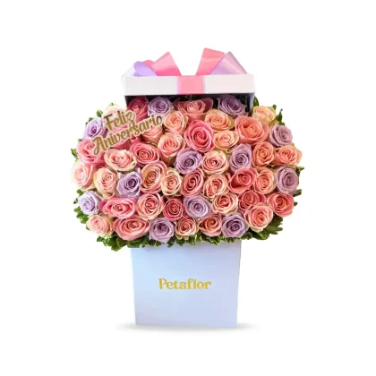FB07 - Flower Box de 50 rosas