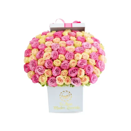 FB10 - Flower Box de 100 rosas