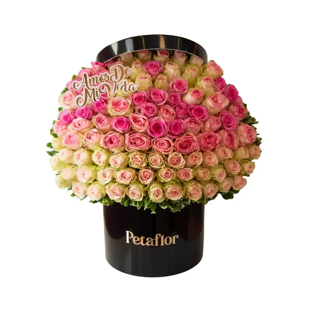 FB14 - Flower Box con un mix de 100 flores