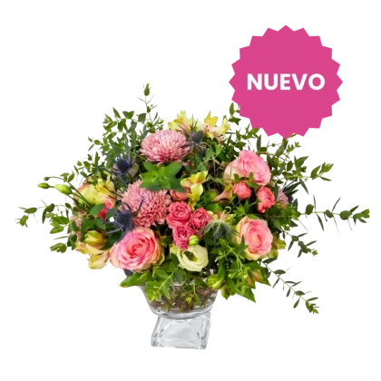 GS05 - Arreglo floral en jarrón de cristal