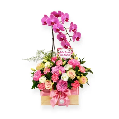 MDF03 - Arreglo floral con espumoso