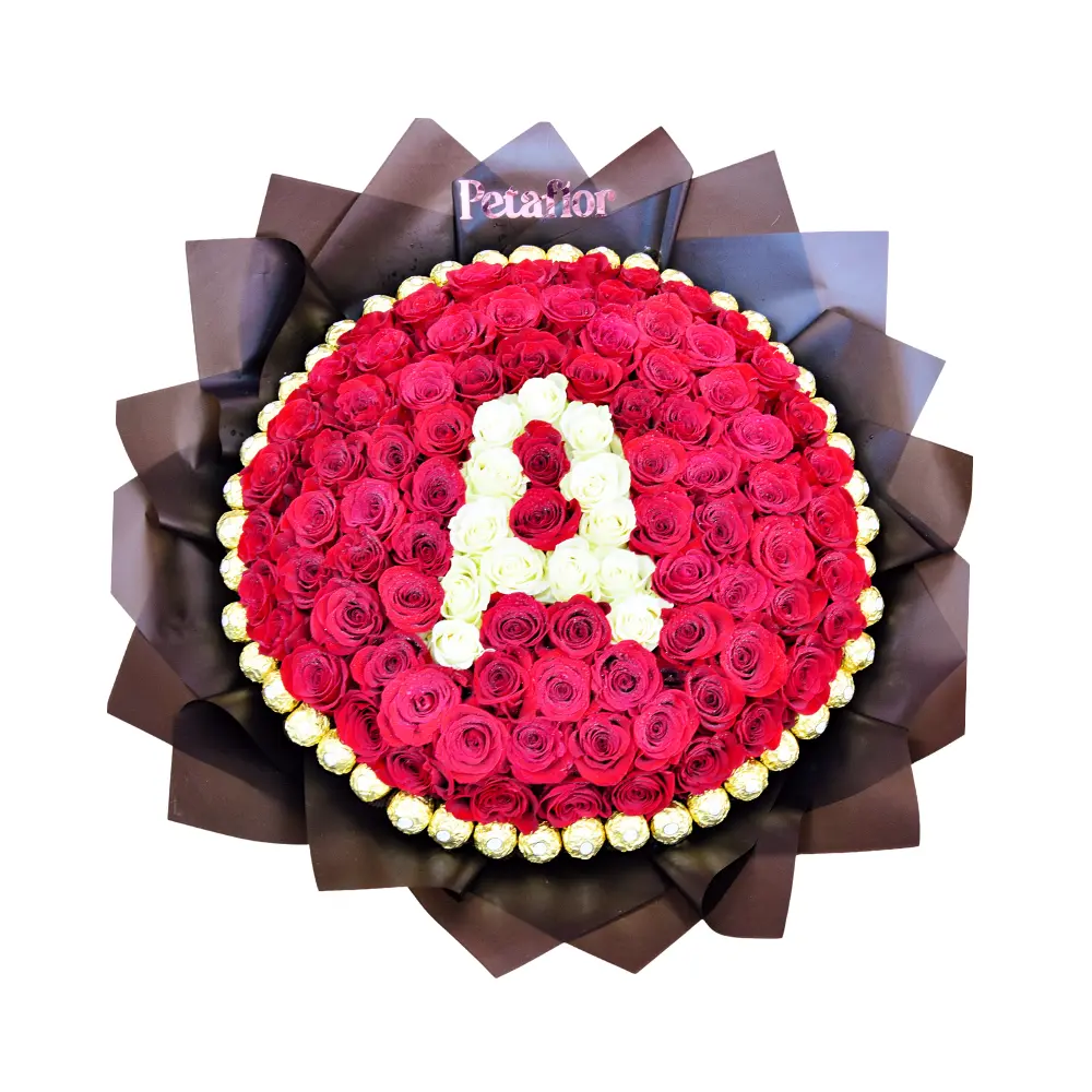 R12 - Ramo elaborado con 100 rosas